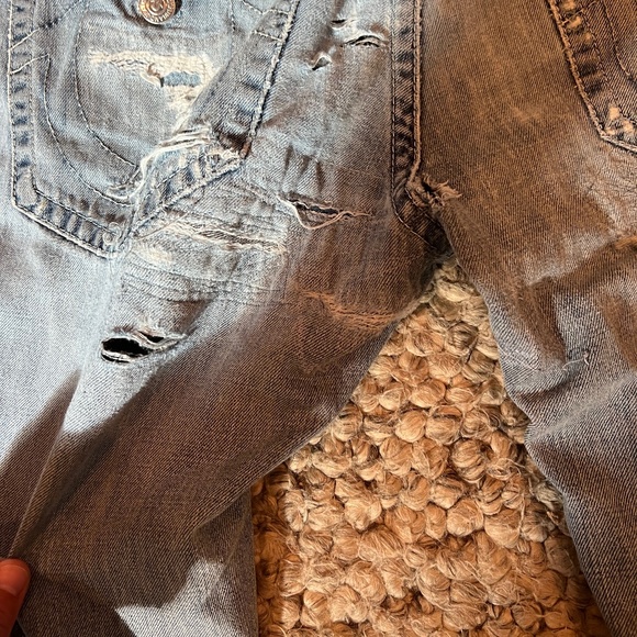 Custom Vintage Hand Distressed True Religion Jeans 36 - Picture 2 of 5